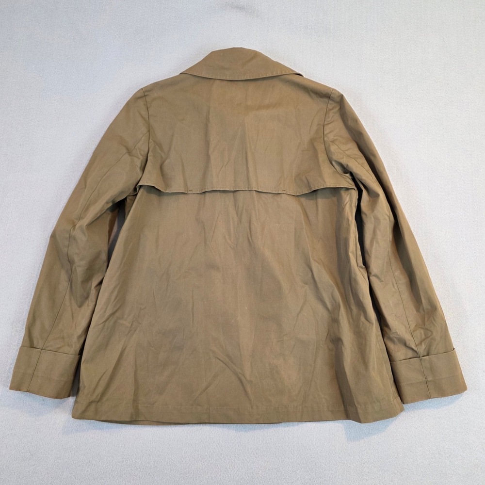 Everlane Womens Short Trench Coat Khaki Brown Double Breasted Cotton Jacket Sz S - Picture 5 of 9